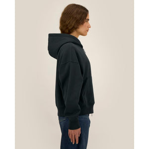 Felpa A Zip Con Cappuccio Unisex Boxy Fronter - personalizzabile con logo