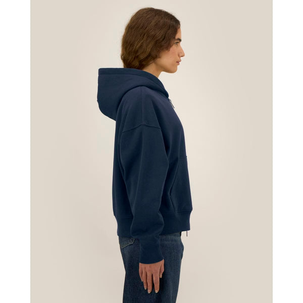 Felpa A Zip Con Cappuccio Unisex Boxy Fronter - personalizzabile con logo