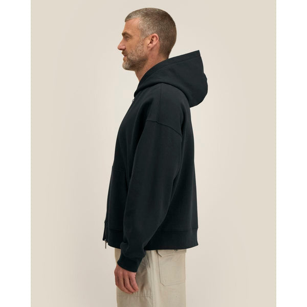 Felpa A Zip Con Cappuccio Unisex Boxy Fronter - personalizzabile con logo
