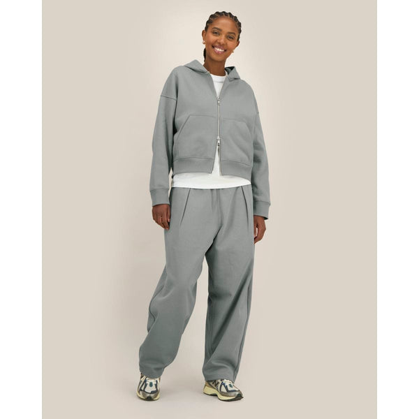 Felpa A Zip Con Cappuccio Unisex Boxy Fronter - personalizzabile con logo