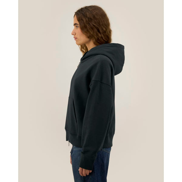 Felpa A Zip Con Cappuccio Unisex Boxy Fronter - personalizzabile con logo