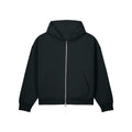 Felpa A Zip Con Cappuccio Unisex Boxy Fronter nero / XS - personalizzabile con logo