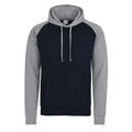 Felpa Baseball Hoodie blu / S - personalizzabile con logo