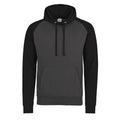 Felpa Baseball Hoodie grigio / S - personalizzabile con logo