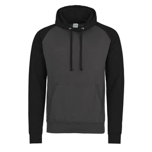 Felpa Baseball Hoodie grigio / S - personalizzabile con logo