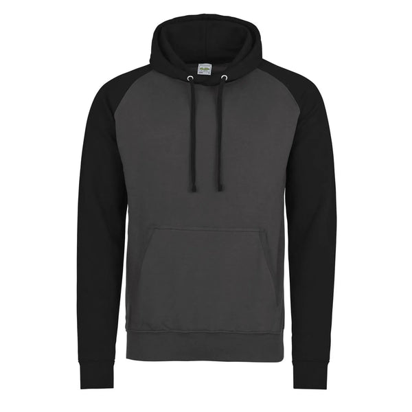 Felpa Baseball Hoodie grigio / S - personalizzabile con logo