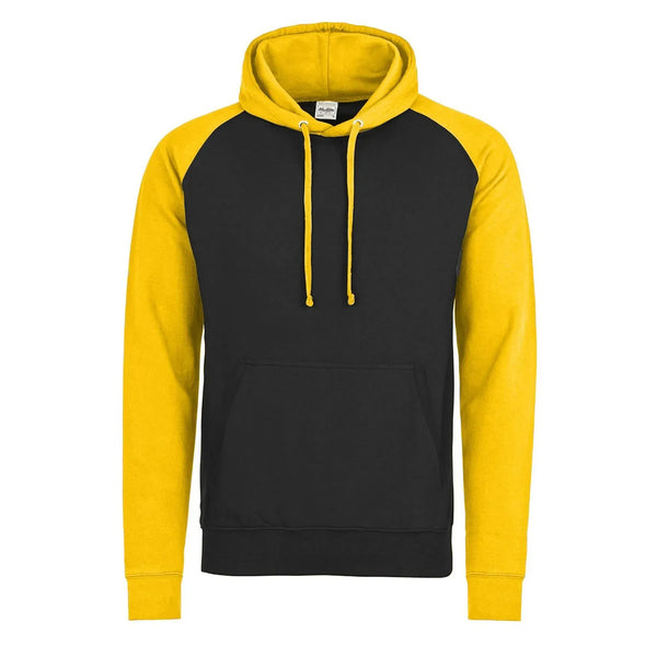 Felpa Baseball Hoodie jet black/gold / S - personalizzabile con logo