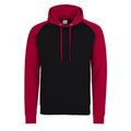 Felpa Baseball Hoodie nero / S - personalizzabile con logo