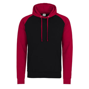 Felpa Baseball Hoodie nero / S - personalizzabile con logo
