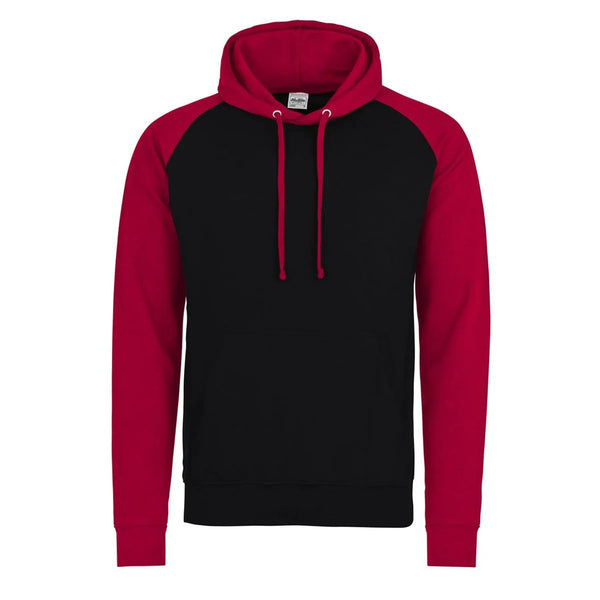 Felpa Baseball Hoodie nero / S - personalizzabile con logo