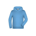 Felpa Basic-cappuccio Children azzurro / XS - personalizzabile con logo