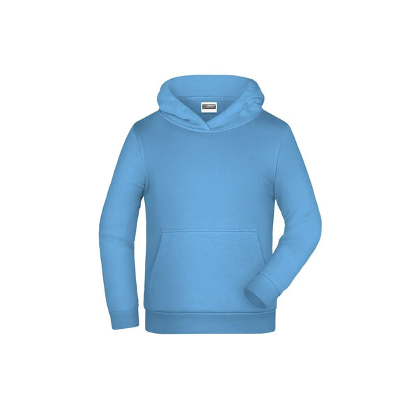 Felpa Basic-cappuccio Children azzurro / XS - personalizzabile con logo