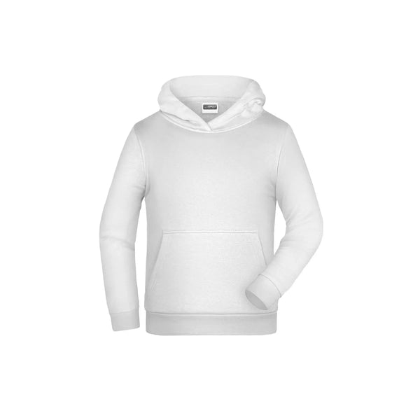 Felpa Basic-cappuccio Children bianco / XS - personalizzabile con logo