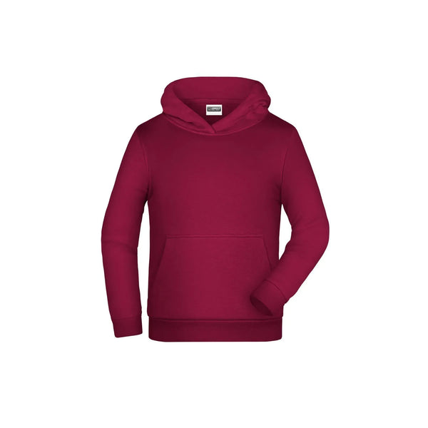 Felpa Basic-cappuccio Children bordeaux / XS - personalizzabile con logo