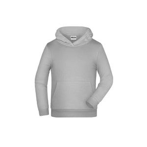 Felpa Basic-cappuccio Children grigio / XS - personalizzabile con logo