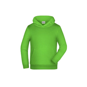 Felpa Basic-cappuccio Children lime-green / XS - personalizzabile con logo