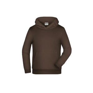 Felpa Basic-cappuccio Children marrone / XS - personalizzabile con logo