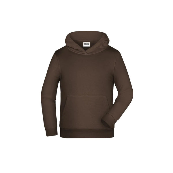 Felpa Basic-cappuccio Children marrone / XS - personalizzabile con logo