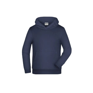 Felpa Basic-cappuccio Children navy / XS - personalizzabile con logo