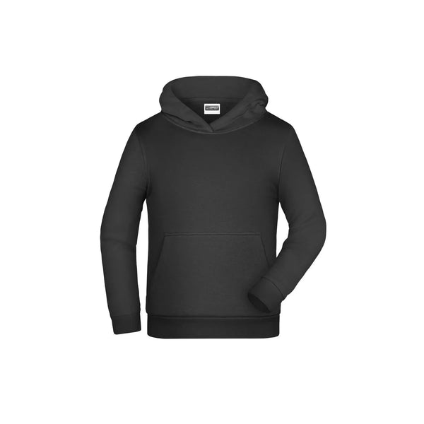 Felpa Basic-cappuccio Children nero / XS - personalizzabile con logo