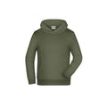 Felpa Basic-cappuccio Children olive / XS - personalizzabile con logo