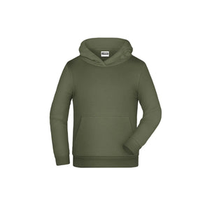 Felpa Basic-cappuccio Children olive / XS - personalizzabile con logo
