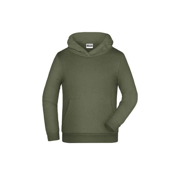 Felpa Basic-cappuccio Children olive / XS - personalizzabile con logo