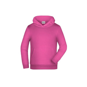 Felpa Basic-cappuccio Children rosa / XS - personalizzabile con logo