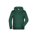 Felpa Basic-cappuccio Children verde / XS - personalizzabile con logo