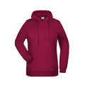 Felpa Basic cappuccio Lady bordeaux / XS - personalizzabile con logo