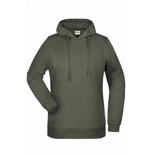 Felpa Basic cappuccio Lady dark-grey / XS - personalizzabile con logo