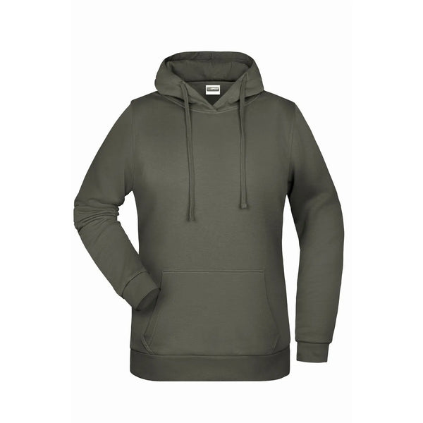 Felpa Basic cappuccio Lady dark-grey / XS - personalizzabile con logo