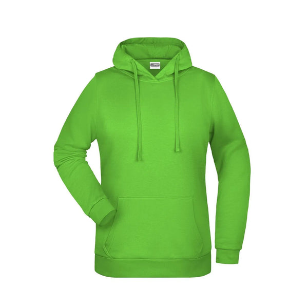 Felpa Basic cappuccio Lady lime-green / XS - personalizzabile con logo