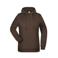 Felpa Basic cappuccio Lady marrone / XS - personalizzabile con logo