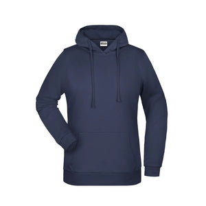 Felpa Basic cappuccio Lady navy / XS - personalizzabile con logo