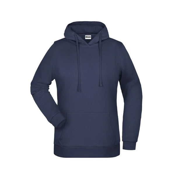 Felpa Basic cappuccio Lady navy / XS - personalizzabile con logo