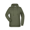 Felpa Basic cappuccio Lady olive / XS - personalizzabile con logo