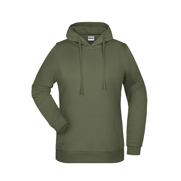 Felpa Basic cappuccio Lady olive / XS - personalizzabile con logo