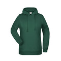 Felpa Basic cappuccio Lady verde / XS - personalizzabile con logo