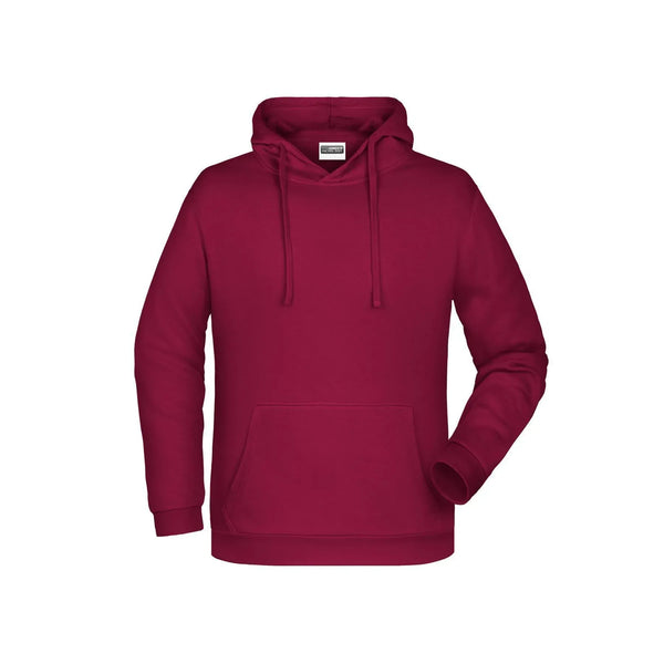 Felpa Basic cappuccio Man bordeaux / S - personalizzabile con logo