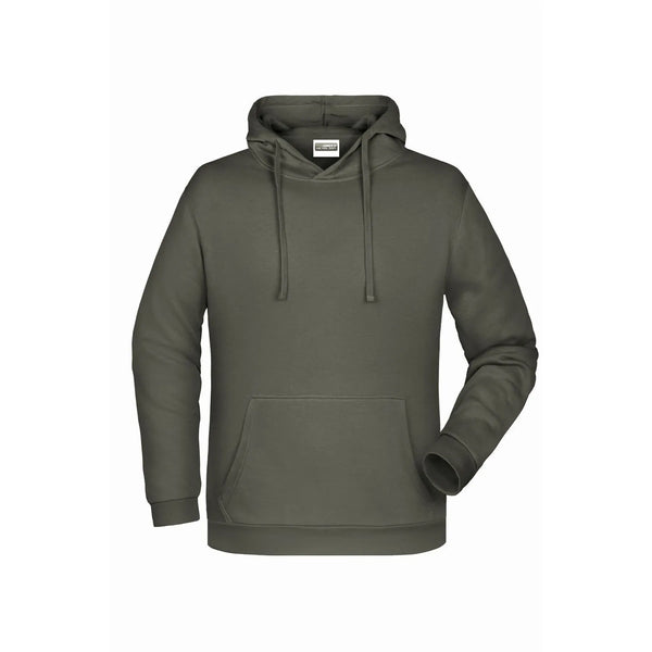 Felpa Basic cappuccio Man dark-grey / S - personalizzabile con logo
