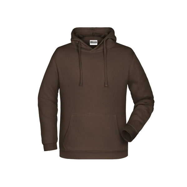 Felpa Basic cappuccio Man marrone / S - personalizzabile con logo