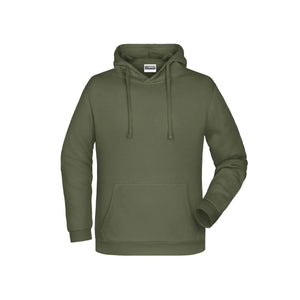 Felpa Basic cappuccio Man olive / S - personalizzabile con logo
