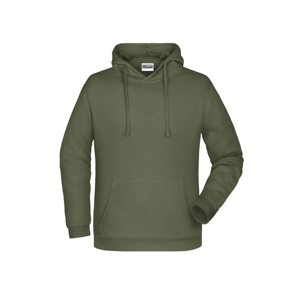 Felpa Basic cappuccio Man olive / S - personalizzabile con logo