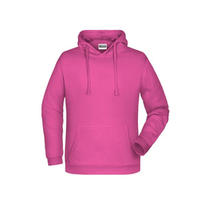 Felpa Basic cappuccio Man rosa / S - personalizzabile con logo