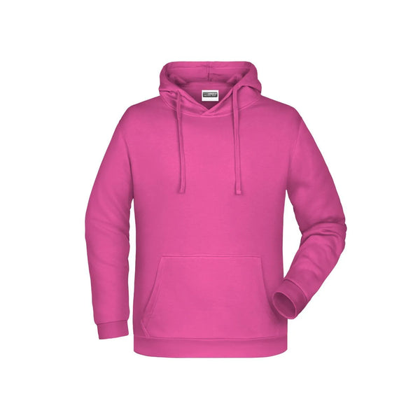 Felpa Basic cappuccio Man rosa / S - personalizzabile con logo