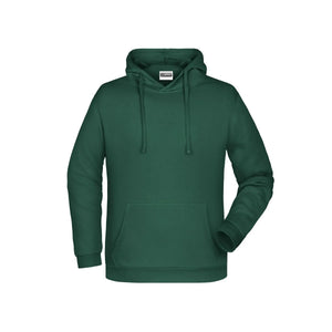 Felpa Basic cappuccio Man verde / S - personalizzabile con logo
