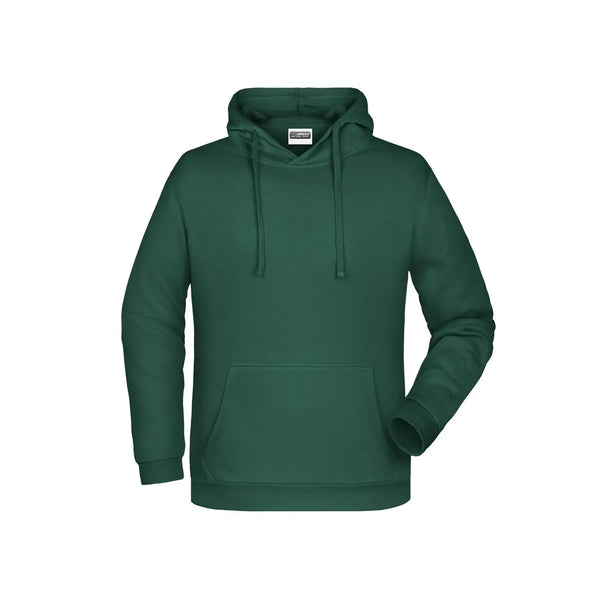Felpa Basic cappuccio Man verde / S - personalizzabile con logo