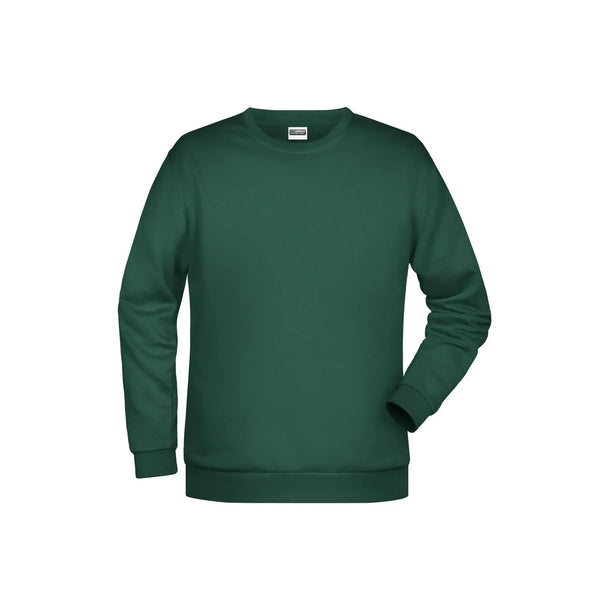 Felpa Basic  Man verde / S - personalizzabile con logo