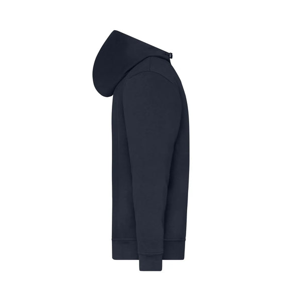 Felpa Bio Workwear Half Zip cappuccio - personalizzabile con logo
